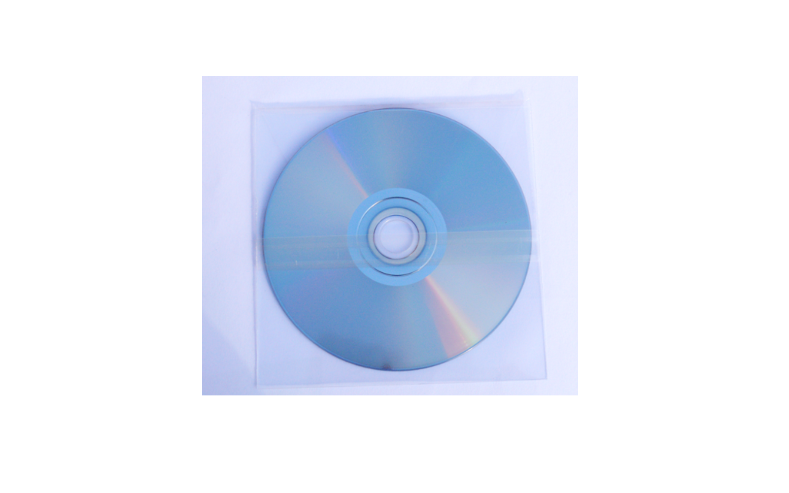 CD DVD in PVC Sleeve with 1 adhesive strip