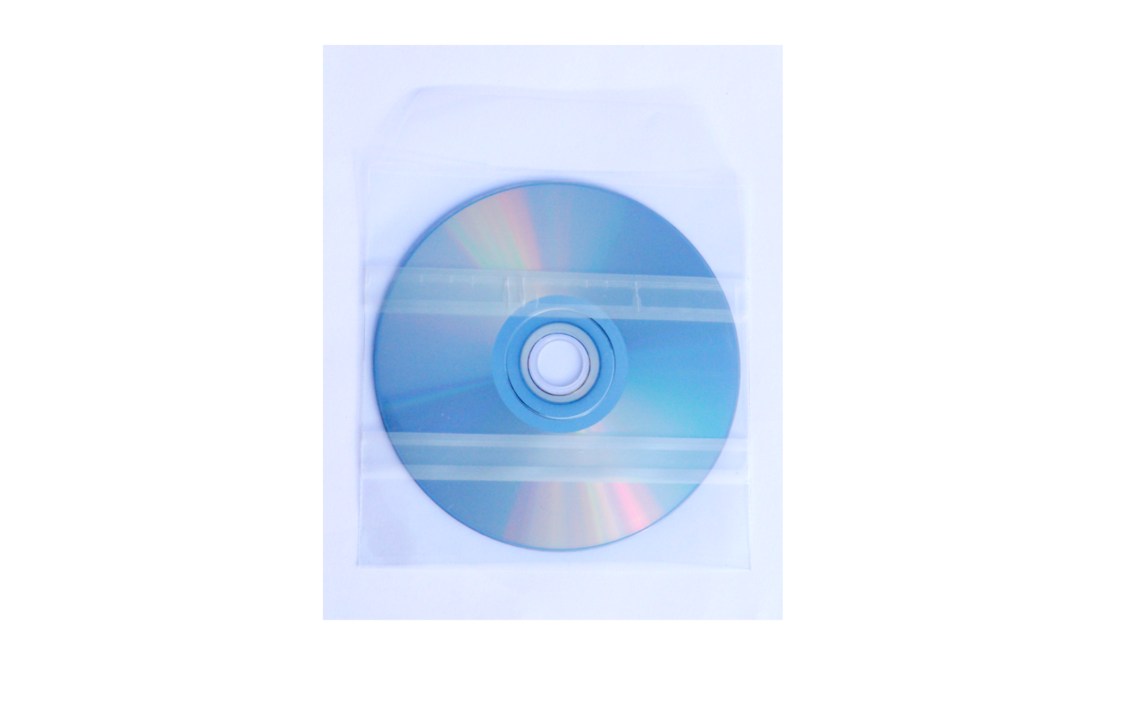 CD DVD in PVC Sleeve with 2 adhesive strip