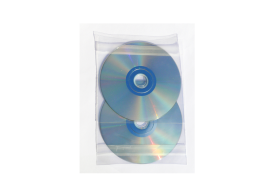 2 CDs or DVDs in PVC Sleeve with 2 adhesive strip