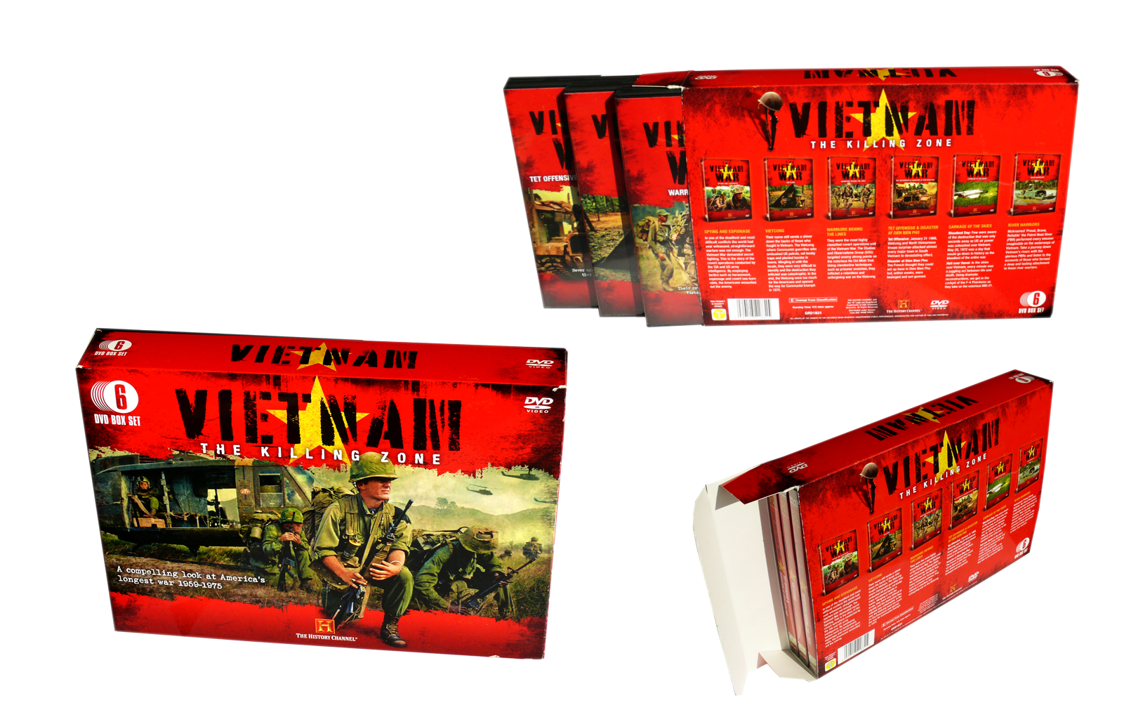 Closed DVD Set for 6 DVD in 14 mm Cases