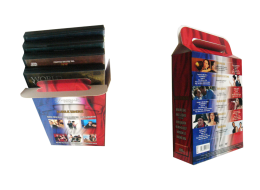 DVD Box with hanger for 6 DVD 14 mm Boxes